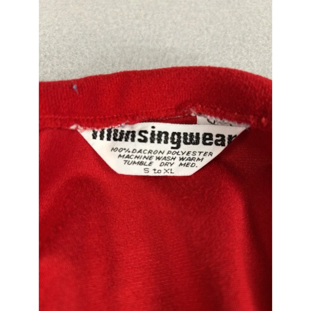 VTG 1970's Munsingwear RED Men's Tie Robe 100% Darcron Polyester Size S To XL